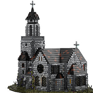 MOC Factory 76813 Modular Building Medieval Cathedral
