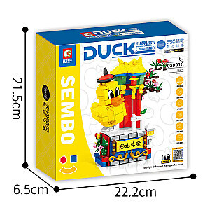 SEMBO 708991C Panku Little Yellow Duck Building Blocks Smart Speaker Palace Duck Creator