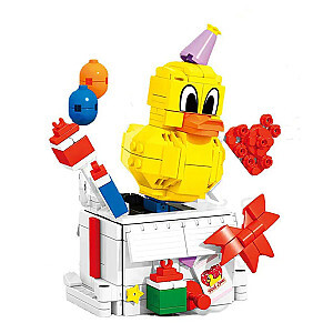 SEMBO 708993C Pan Cool Little Yellow Duck Building Blocks Smart Speaker Gift Duck Creator