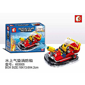 SEMBO 603005 Doomsday Rescue: Water Hovercraft Firefighting Ship Technic