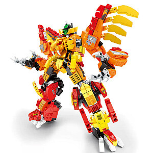 SEMBO 103229-103232 Product Mutant Beast Emperor Steel Mech: 4 Combinations of Lion, Flame Tiger, Mad Bull, Falcon Creator