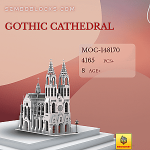 MOC Factory 148170 Modular Building Gothic Cathedral