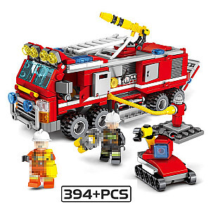 SEMBO 603034 Fire Front Line: Fire Truck 27in1 Search And Rescue Robot And Fire Hydrant Technic
