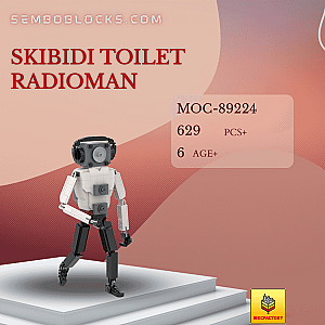 MOC Factory 89224 Movies and Games Skibidi Toilet Radioman