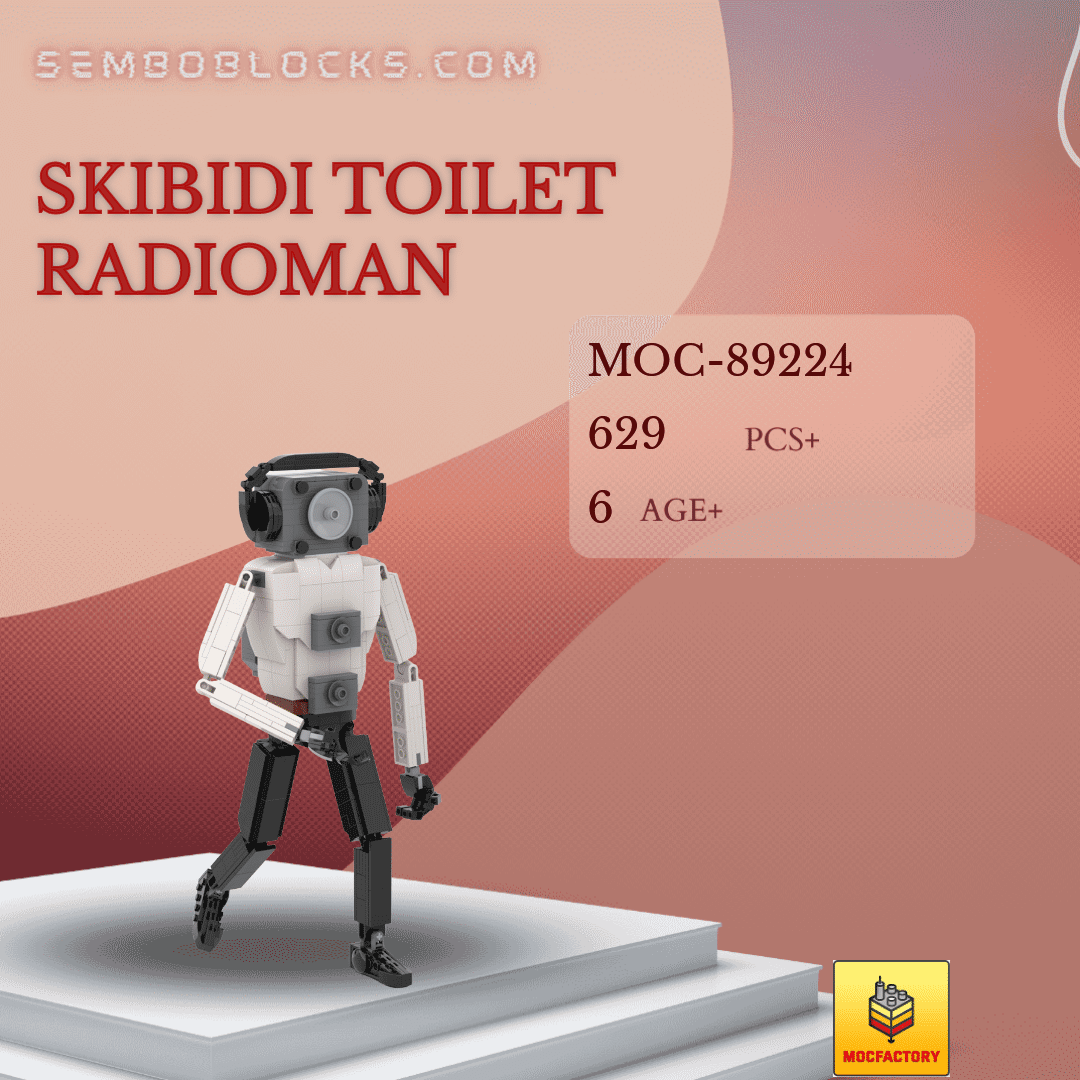 MOC Factory 89224 Movies and Games Skibidi Toilet Radioman | SEMBO ...