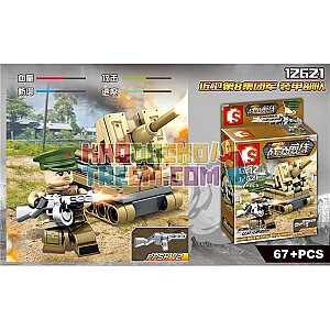 SEMBO 12620-12627 Frontline of War: 8 Minifigures Military