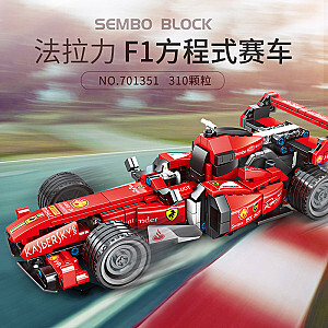 SEMBO 701351 Ferrari FRR-F1 Formula Car Pull Back Edition Technic