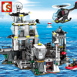 SEMBO 102487 Black Hawk Special Forces: Special Police Island Prison Military