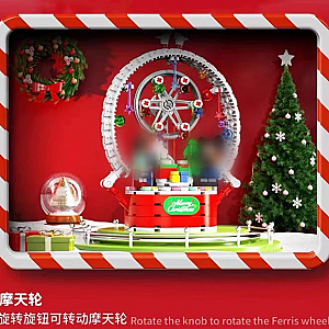 Small Angle JD010 Creator Expert Christmas Rotating Ferris Wheel