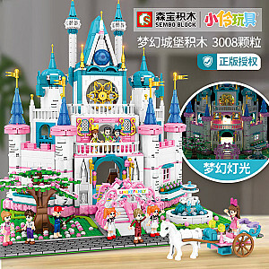 SEMBO 604003 Xiaoling Toys: Light Princess Castle Street Scene