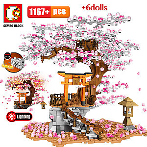 SEMBO 601076 Cherry Blossom Season Street View