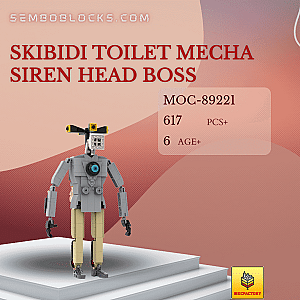 MOC Factory 89221 Movies and Games Skibidi Toilet Mecha Siren Head Boss