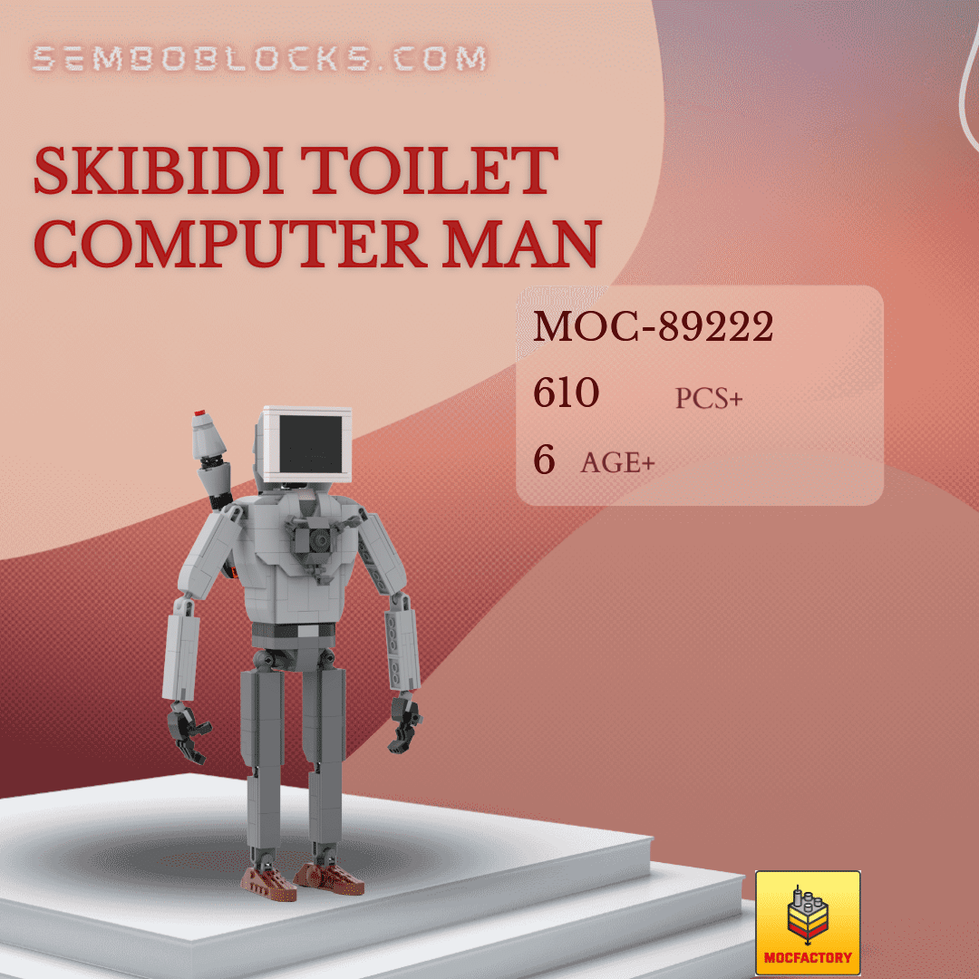 MOC Factory 89222 Movies and Games Skibidi Toilet Computer Man | SEMBO  Blocks Shop ⚡️ Official SEMBO Brick Toy Store