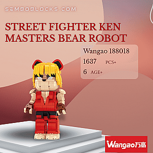 Wangao 188018 Movies and Games Street Fighter Ken Masters Bear Robot