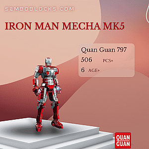 QUANGUAN 797 Movies and Games Iron Man Mecha MK5