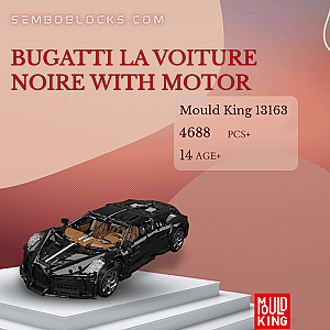 MOULD KING 13163 Technician Bugatti La Voiture Noire With Motor