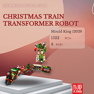 MOULD KING 12028 Creator Expert Christmas Train Transformer Robot