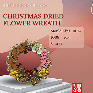 MOULD KING 10074 Creator Expert Christmas Dried Flower Wreath