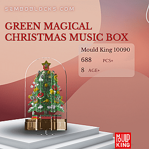MOULD KING 10090 Creator Expert Green Magical Christmas Music Box