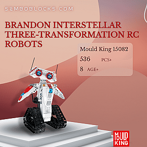 MOULD KING 15082 Technician Brandon Interstellar Three-transformation RC Robots