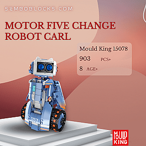 MOULD KING 15078 Technician Motor Five Change Robot Carl