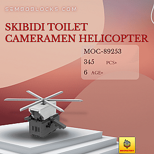 MOC Factory 89253 Movies and Games Skibidi Toilet Cameramen Helicopter
