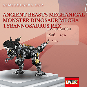 LWCK 60030 Creator Expert Ancient Beasts Mechanical Monster Dinosaur Mecha Tyrannosaurus Rex