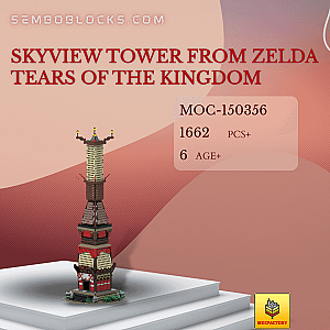 MOC Factory 150356 Movies and Games Skyview Tower from Zelda Tears of the Kingdom