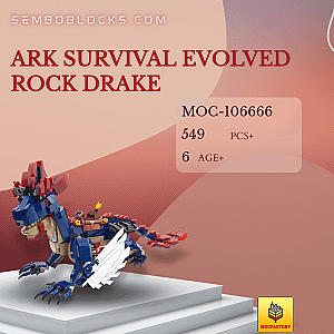 MOC Factory 106666 Movies and Games Ark Survival Evolved Rock Drake