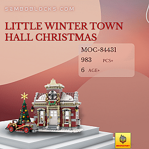 MOC Factory 84431 Creator Expert Little Winter Town Hall Christmas