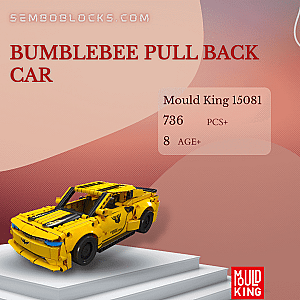 MOULD KING 15081 Technician Bumblebee Pull Back Car