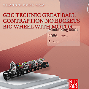 MOULD KING 26011 Technician GBC Technic Great Ball Contraption No.Buckets Big Wheel With Motor