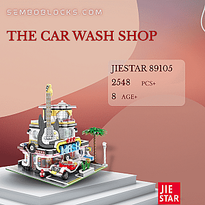 JIESTAR 89105 Creator Expert The Car Wash Shop