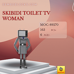 MOC Factory 89270 Movies and Games Skibidi Toilet TV Woman