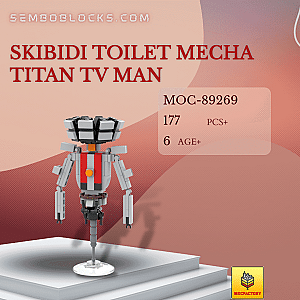 MOC Factory 89269 Movies and Games Skibidi Toilet Mecha Titan TV Man