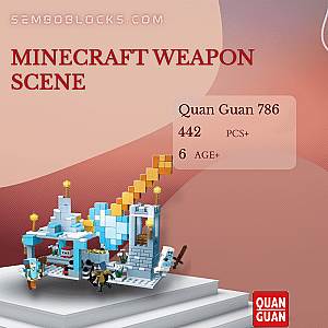 QUANGUAN 786 Creator Expert Minecraft Weapon Scene