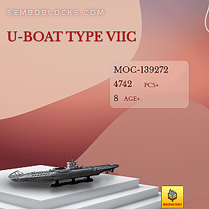 MOC Factory 139272 Military U-Boat Type VIIC
