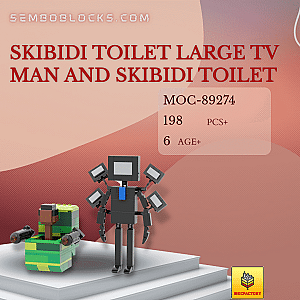 MOC Factory 89274 Movies and Games Skibidi Toilet Large TV Man and Skibidi Toilet