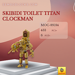 MOC Factory 89184 Movies and Games Skibidi Toilet Titan Clockman