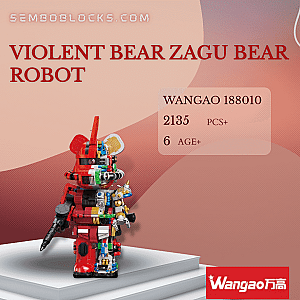 Wangao 188010 Creator Expert Violent Bear Zagu Bear Robot