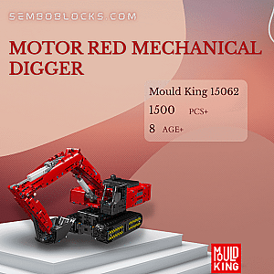 MOULD KING 15062 Technician Motor Red Mechanical Digger