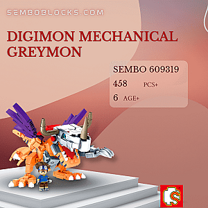 SEMBO 609319 Creator Expert Digimon Mechanical Greymon