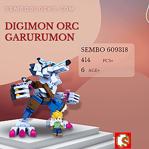 SEMBO 609318 Creator Expert Digimon Orc Garurumon