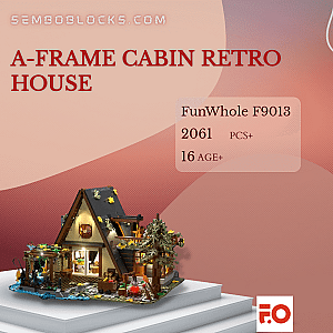FunWhole F9013 Creator Expert A-Frame Cabin Retro House