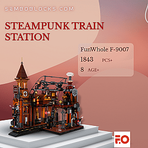 FunWhole F-9007 Modular Building Steampunk Train Station