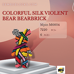 MPIN M6604 Creator Expert Colorful Silk Violent Bear Bearbrick