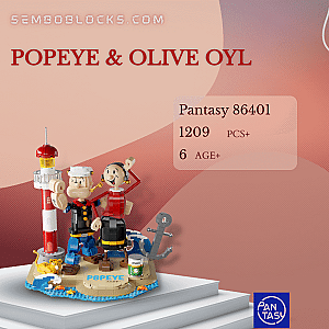 Pantasy 86401 Creator Expert Popeye &amp; Olive Oyl