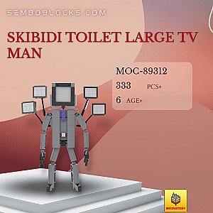 MOC Factory 89312 Movies and Games Skibidi Toilet Large TV Man