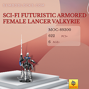 MOC Factory 89300 Creator Expert Sci-fi Futuristic Armored Female Lancer Valkyrie