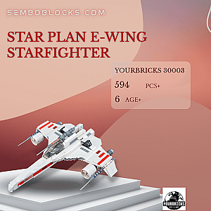 YOURBRICKS 30003 Star Wars Star Plan E-Wing Starfighter